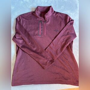 Callaway Burgundy Quarter-Zip Pullover